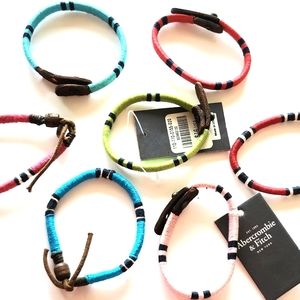 7pc AF HOLLISTER BRACELETS JUNIOR KIDS SIZE  NWOT ABERCROMBIE FITCH
